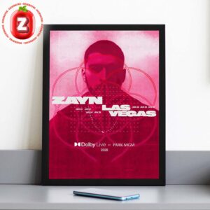 Zayn Malik Tour Poster At Dolby Live In Las Vegas On January 2026 Park MGM Residency Artwork Home Decor Poster Canvas