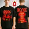 ACDC Angus Gibson PWR UP Tour 2025 Dates And Locations Two Sides Unisex T-Shirt ACDC Angus Gibson PWR UP Tour 2025 Dates And Locations Two Sides Unisex T-Shirt