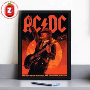 ACDC Melbourne PWR Up Tour 2025 Poster At Cricket Ground On November 12 And 16 2025 PWR Up Australia Home Decor Poster