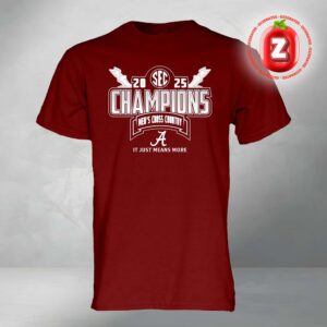 Alabama Crimson Tide Blue Unisex 2025 SEC Men’s Cross Country Conference Champions Locker Room Unisex T-Shirt