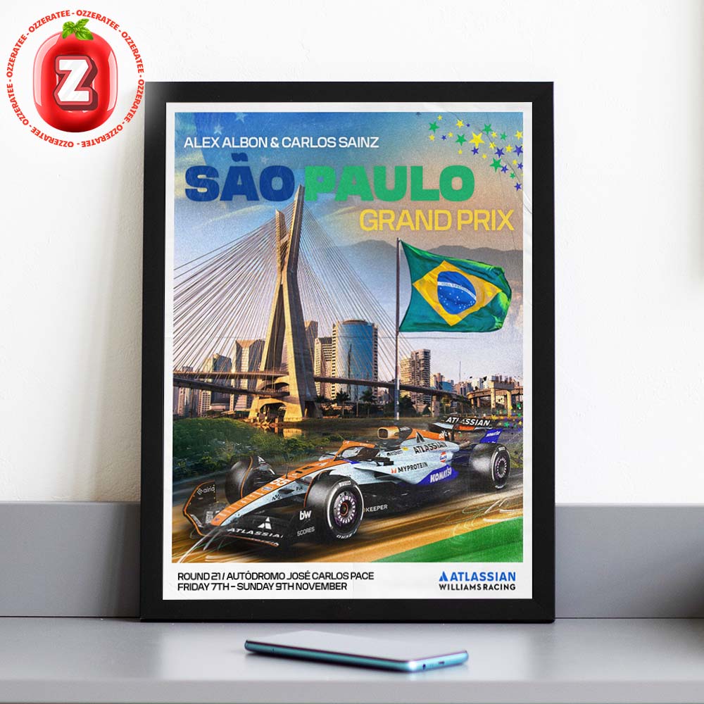 Alex Albon And Carlos Sainz São Paulo Grand Prix Racing Poster At Autódromo José Carlos Pace In Brazil On November 7 To 9 2025 Home Decor Poster Canvas Alex Albon And Carlos Sainz São Paulo Grand Prix Racing Poster At Autódromo José Carlos Pace In Brazil On November 7 To 9 2025 Home Decor Poster Canvas