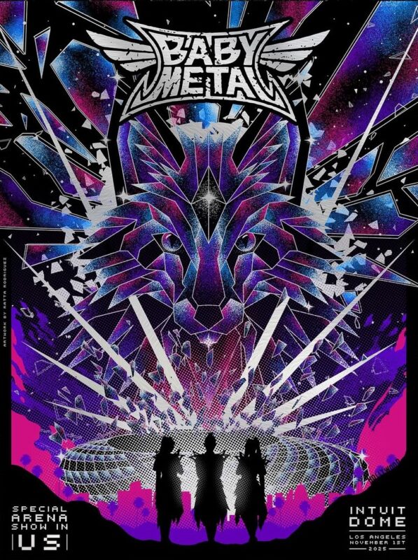 Babymetal Special Arena Show Poster At Intuit Dome In Los Angeles CA On November 1 2025