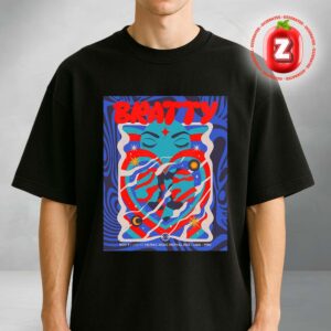 Bratty Live Poster At Veltrac Music Festival In Lima Peru On November 9 2025 Colorful Psychedelic Artwork Unisex T-Shirt