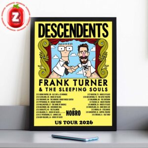 Descendents Frank Turner US Tour Music Poster In America 2026 Home Decor Poster Canvas