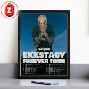 Ekkstacy Forever Tour 2025 Poster In Europe And UK With Worry Club Support Digital Pixel Artwork Home Decor Poster Canvas