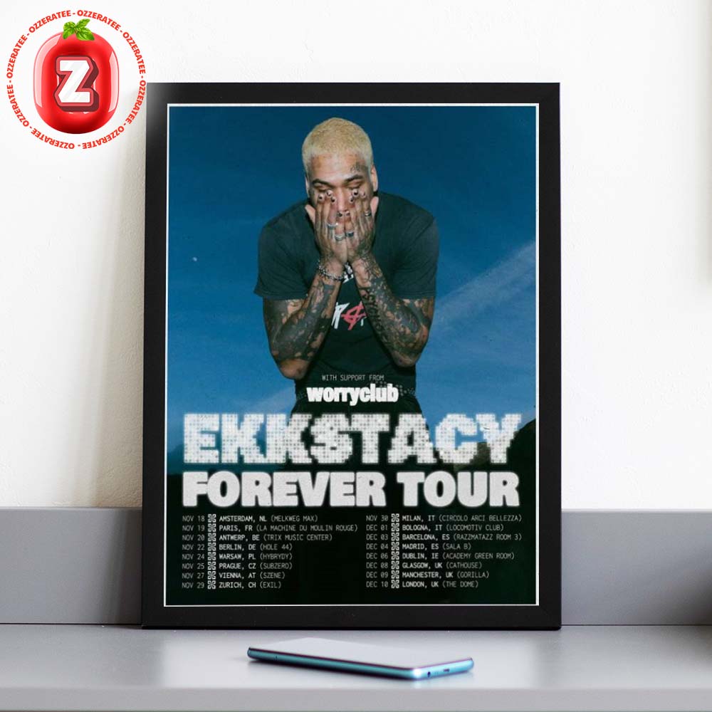 Ekkstacy Forever Tour 2025 Poster In Europe And UK With Worry Club Support Digital Pixel Artwork Home Decor Poster Canvas Ekkstacy Forever Tour 2025 Poster In Europe And UK With Worry Club Support Digital Pixel Artwork Home Decor Poster Canvas