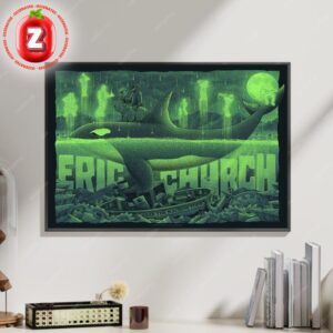 Eric Church Poster At Rogers Arena In Vancouver BC On November 5 2025 Free The Machine Tour Deep Sea Blue Edition Home Decor Poster Canvas