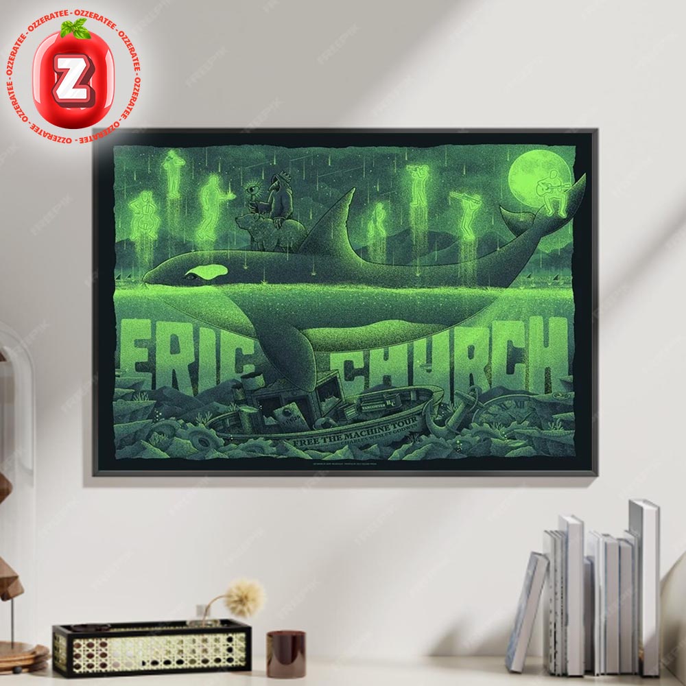Eric Church Poster At Rogers Arena In Vancouver BC On November 5 2025 Free The Machine Tour Deep Sea Blue Edition Home Decor Poster Canvas Eric Church Poster At Rogers Arena In Vancouver BC On November 5 2025 Free The Machine Tour Deep Sea Blue Edition Home Decor Poster Canvas
