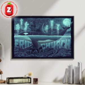 Eric Church Poster At Rogers Arena In Vancouver BC On November 5 2025 Free The Machine Tour Electric Green Edition Home Decor Poster Canvas