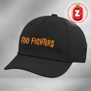Foo Fighters Exclusive Amazon Music Merch Drop Black Orange Text Logo Cap For Halloween 2025 Classic Cap Hat Snapback