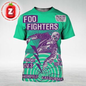 Foo Fighters Music Show At The Nile Theater In Bakersfield California On November 3 2025 Skeleton Shockwave All Over Print Shirt