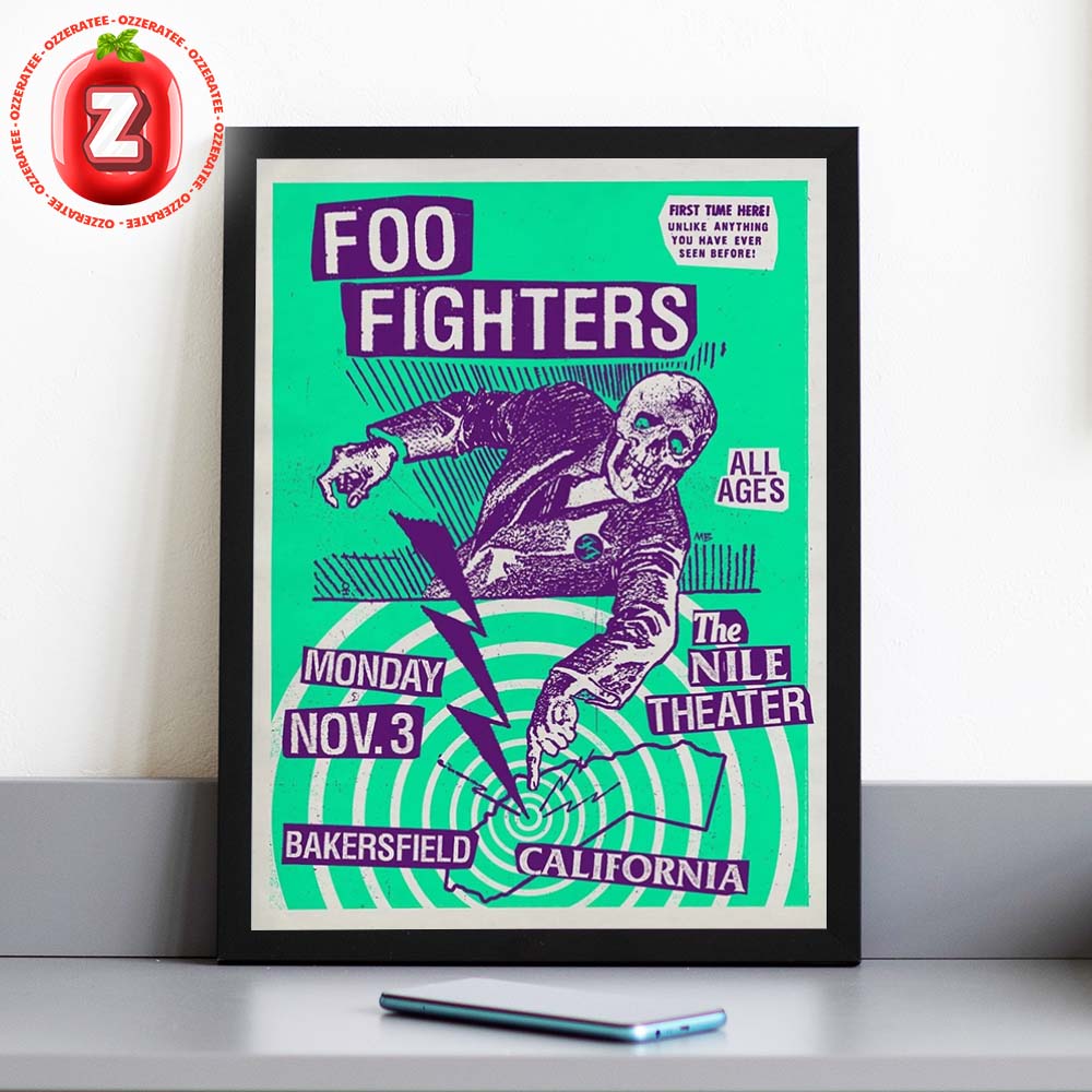 Foo Fighters Music Show At The Nile Theater In Bakersfield California On November 3 2025 Skeleton Shockwave Home Decor Poster Canvas Foo Fighters Music Show At The Nile Theater In Bakersfield California On November 3 2025 Skeleton Shockwave Home Decor Poster Canvas