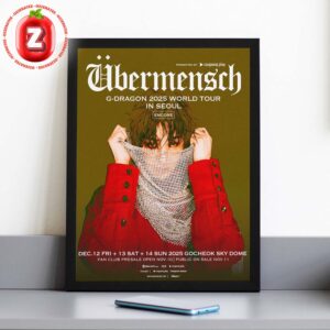 G-Dragon Übermensch World Tour Poster In Seoul 2025 K-Pop Fashion Artwork Home Decor Poster Canvas