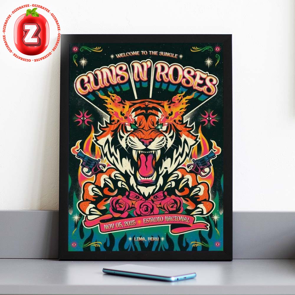 Guns N' Roses Live Show Music At Estadio Nacional In Lima Peru On Nov 5 2025 Welcome To The Jungle Edition Home Decor Poster Canvas Guns N' Roses Live Show Music At Estadio Nacional In Lima Peru On Nov 5 2025 Welcome To The Jungle Edition Home Decor Poster Canvas