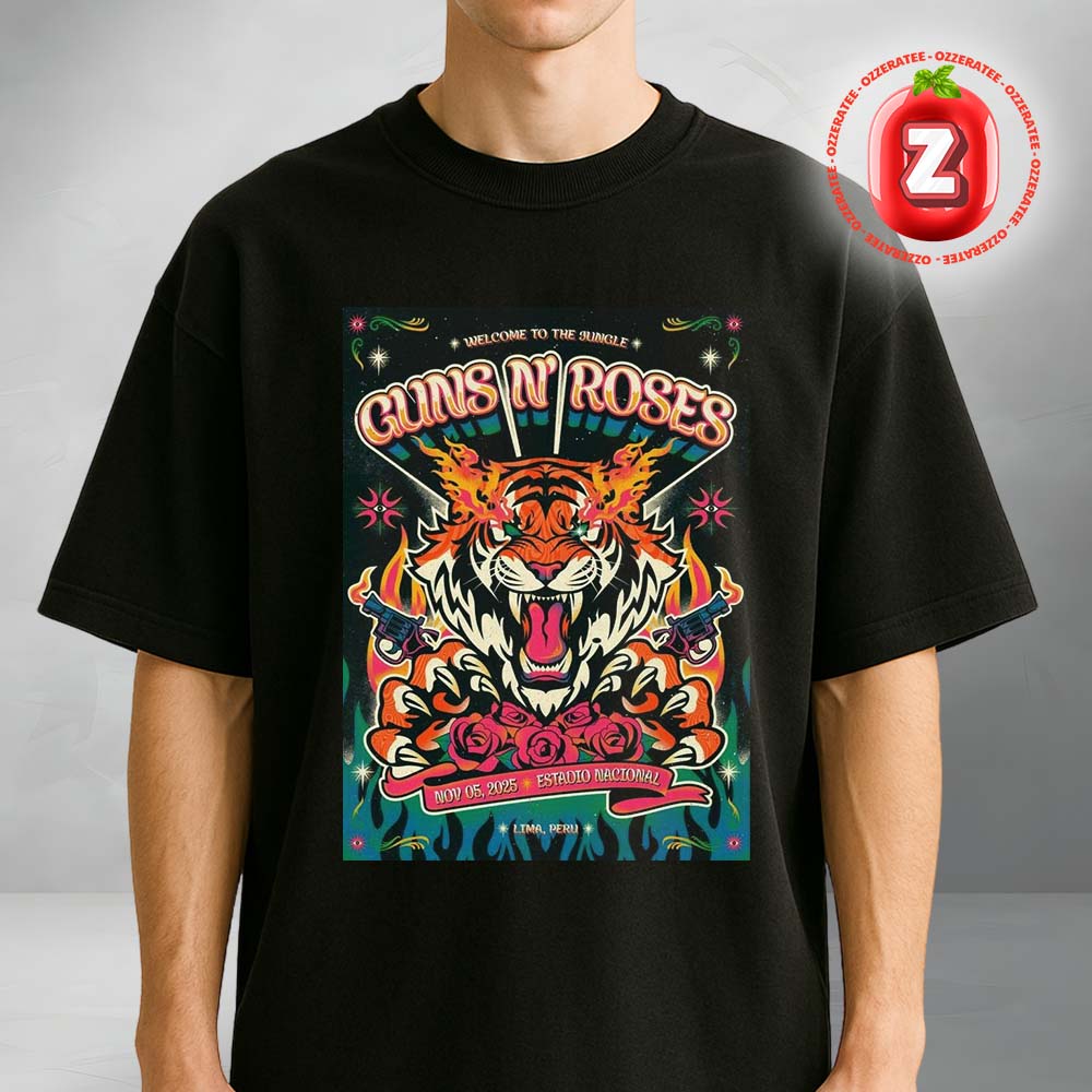 Guns N' Roses Live Show Music At Estadio Nacional In Lima Peru On Nov 5 2025 Welcome To The Jungle Edition Unisex T-Shirt Guns N' Roses Live Show Music At Estadio Nacional In Lima Peru On Nov 5 2025 Welcome To The Jungle Edition Unisex T-Shirt