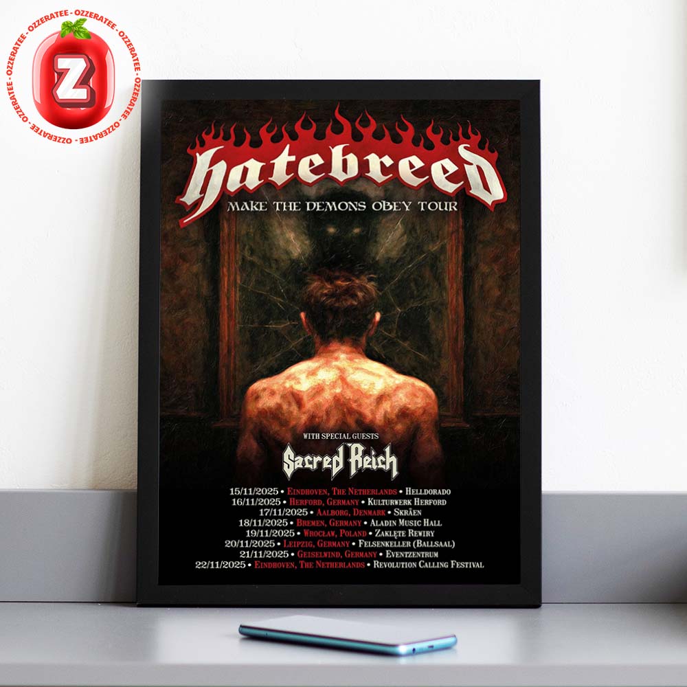 Hatebreed Make The Demons Obey European Tour 2025 Home Decor Poster Canvas Hatebreed Make The Demons Obey European Tour 2025 Home Decor Poster Canvas