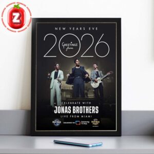 Jonas Brothers New Years Eve 2026 Live From Miami Home Decor Poster Canvas