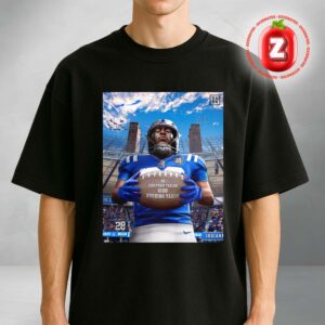 Jonathan Taylor 1000 Rushing Yards Berlin Game Poster Indianapolis Colts 2025 NFL Artwork Unisex T-Shirt