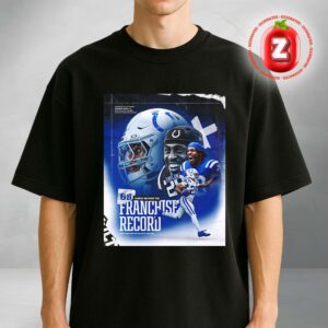 Jonathan Taylor Franchise Record 65 Career Rushing Touchdowns Poster Colts History 2025 NFL Artwork Unisex T-Shirt