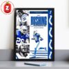 Jonathan Taylor Most Rushing Touchdowns In Colts History Poster 2025 NFL Artwork Home Decor Poster Canvas