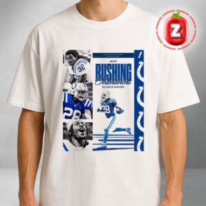 Jonathan Taylor Most Rushing Touchdowns In Colts History Poster 2025 NFL Artwork Unisex T-Shirt