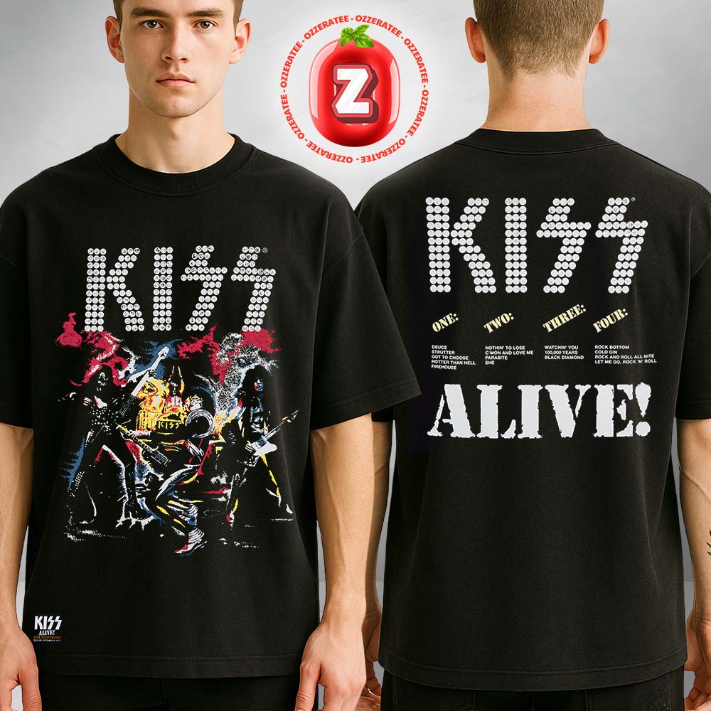 Kiss ALIVE Track List Two Sides Unisex T-Shirt Kiss ALIVE Track List Two Sides Unisex T-Shirt