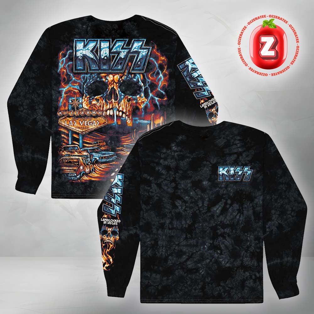 Kiss Landlocked In VegasDesert All Over Print Long Sleeve Kiss Landlocked In VegasDesert All Over Print Long Sleeve