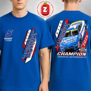 Kyle Larson Hendrick Motorsports Team Collection 2025 NASCAR Cup Series Champion Car Two Sides Unisex T-Shirt