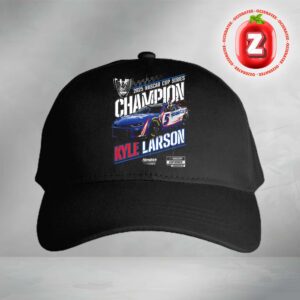 Kyle Larson Hendrick Motorsports Team Collection Black 2025 NASCAR Cup Series Champion Official Classic Cap Hat Snapback