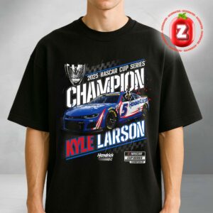 Kyle Larson Hendrick Motorsports Team Collection Black 2025 NASCAR Cup Series Champion Official Unisex T-Shirt