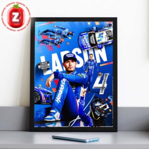 Kyle Larson NASCAR Cup Series Championship Poster 2025 Hendrick Motorsports Title Defense Home Decor Poster Canvas