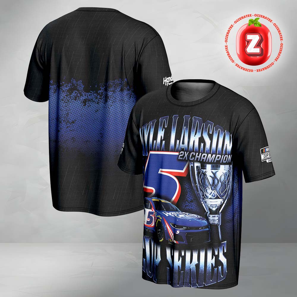 Kyle Larson ProSphere Two-Time NASCAR Cup Series Champion All Over Print Shirt Kyle Larson ProSphere Two-Time NASCAR Cup Series Champion All Over Print Shirt