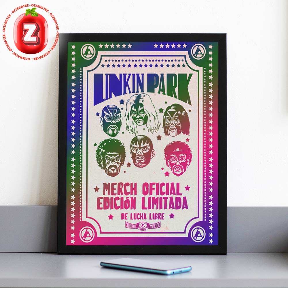 Linkin Park Limited Edition Lucha Libre Poster In Mexico City 2025 Official Merch Artwork Home Decor Poster Canvas Linkin Park Limited Edition Lucha Libre Poster In Mexico City 2025 Official Merch Artwork Home Decor Poster Canvas