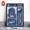 Los Angeles Dodgers Artwork At Dodger Stadium In Los Angeles California On October 2025 Back To Back World Series Champions Home Decor Poster Canvas