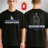 Los Angeles Dodgers Fanatics 2025 World Series Champions Signature Roster MLB Two Sides Unisex T-Shirt