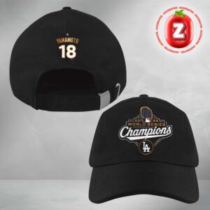 Los Angeles Dodgers Yoshinobu Yamamoto 2025 World Series Champions Custom Name & Number Classic Cap Hat Snapback