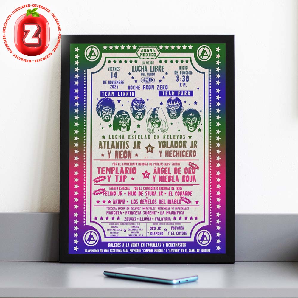 Lucha Libre CMLL Wrestling Poster At Arena Mexico In Mexico City On November 14 2025 Team Linkin Vs Team Park Event Artwork Home Decor Poster Canvas Lucha Libre CMLL Wrestling Poster At Arena Mexico In Mexico City On November 14 2025 Team Linkin Vs Team Park Event Artwork Home Decor Poster Canvas