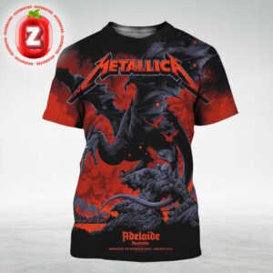 Metallica M72 Adelaide Pop-Up Shop Exclusive Poster For Adelaide Oval In North Adelaide SA On Wed 05 November 2025 Art By Kent Taylor All Over Print Shirt