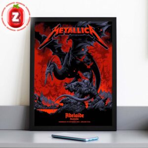 Metallica M72 Adelaide Pop-Up Shop Exclusive Poster For Adelaide Oval In North Adelaide SA On Wed 05 November 2025 Art By Kent Taylor Home Decor Poster Canvas