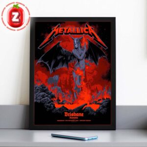 Metallica M72 Brisbane Pop Up Shop Exclusive Poster At Suncorp Stadium In Brisbane Australia On November 12 2025 Home Decor Poster Canvas