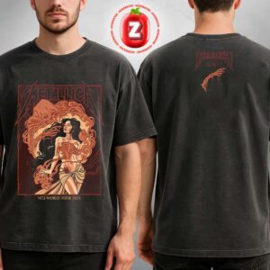Metallica M72 Brisbane Venue Tee At Australia Suncorp Stadium On 12 November 2025 Serpent Woman Artwork Unisex Washed Tee