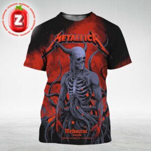 Metallica M72 Melbourne Australia 2025 Pop Up Shop Poster By Ken Taylor At Marvel Stadium On November 8 2025 All Over Print Shirt