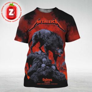 Metallica M72 Sydney Australia Tour 2025 At Accor Stadium In Sydney Olympic Park On Saturday 15th November Hellhound Artwork All Over Print Shirt