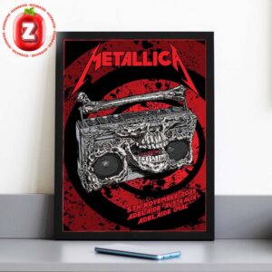 Metallica M72 Adelaide At Adelaide Oval In Adelaide Australia On November 5 2025 Skull Boombox Artwork Home Decor Poster