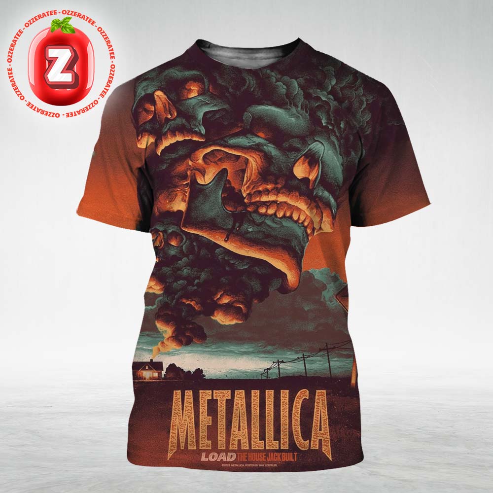Metallica Music Poster The House Jack Built Artwork Smoke Skull Scene All Over Print Shirt Metallica Music Poster The House Jack Built Artwork Smoke Skull Scene All Over Print Shirt