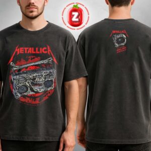 Metallica Venue Tee M72 Adelaide Australia 2025  At Adelaide Oval On November 5 2025 Two Sides Unisex Washed Tee