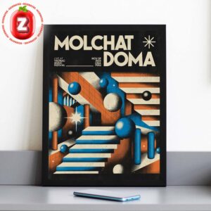 Molchat Doma Poster At Veltrac Music Festival In Lima Peru On November 9 2025 Retro Geometric Artwork Home Decor Poster Canvas