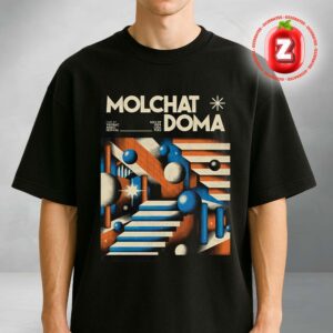 Molchat Doma Poster At Veltrac Music Festival In Lima Peru On November 9 2025 Retro Geometric Artwork Unisex T-Shirt