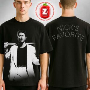 Nick Jonas Black And White Photo Tee Nick’s Favorite Tour Edition Jonas Brothers 2025 Merch Two Sides Unisex T-Shirt