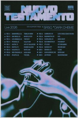 Nuovo Testamento Live Tour 2026 Concert Art Print At Multiple Venues In USA On Feb To Mar 2026 Neon Hands Edition